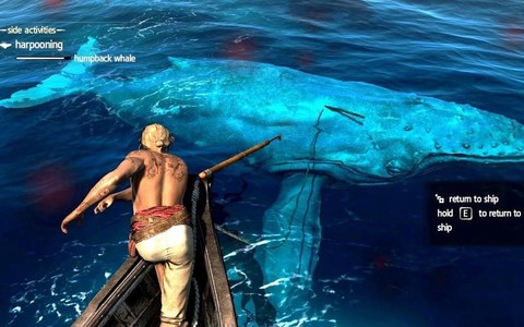 刺客信条4怎么用鱼叉